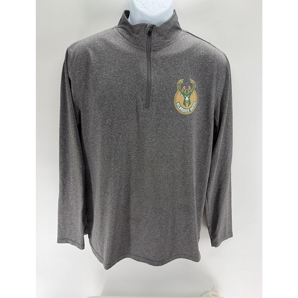 NBA Milwaukee Bucks Men's small 1/4 zip light jacket